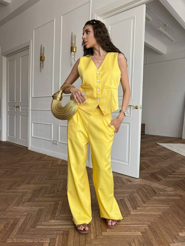 Купить Женский костюм желтый оптом Садовод Интернет-каталог Садовод интернет-каталог