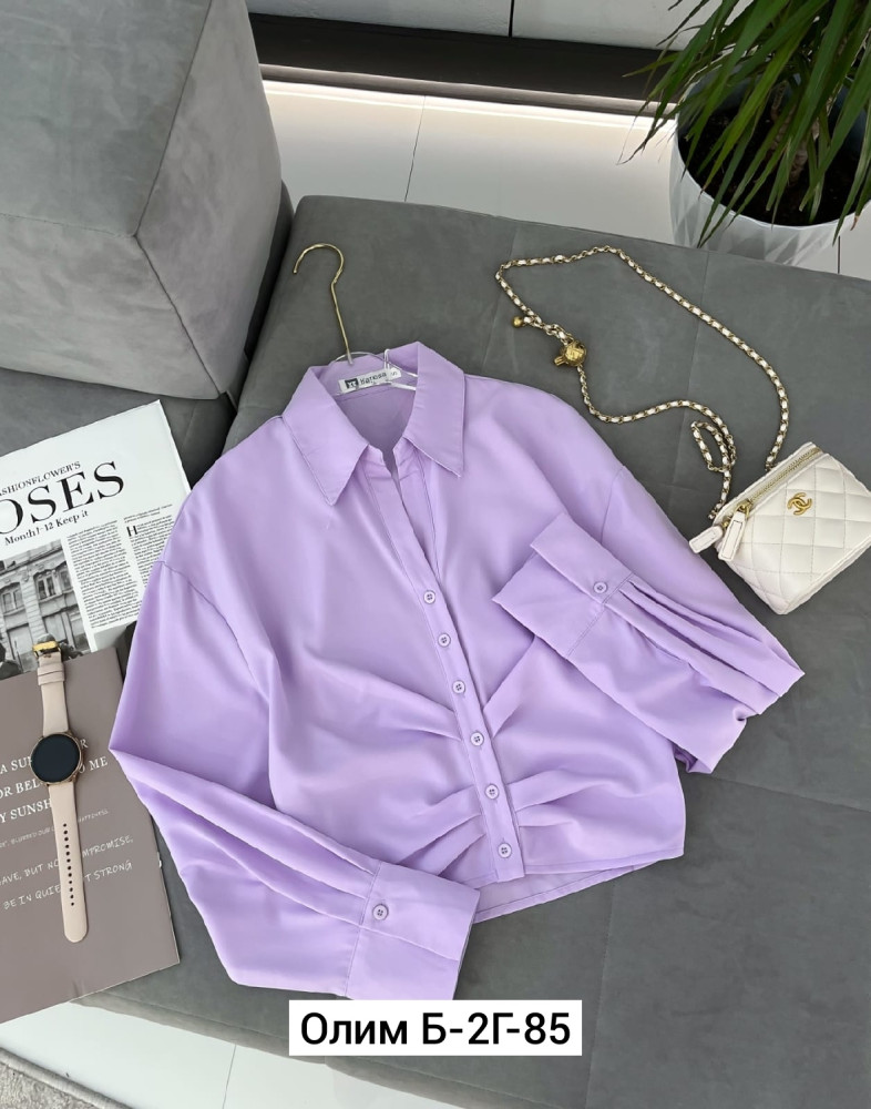 Купить Женская рубашка фиолетовая оптом Садовод Интернет-каталог Садовод интернет-каталог