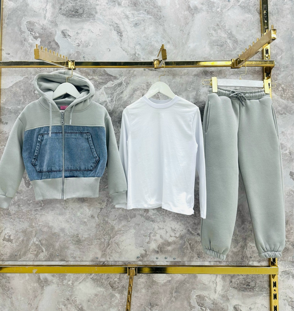 Купить Детский костюм серый оптом Садовод Интернет-каталог Садовод интернет-каталог