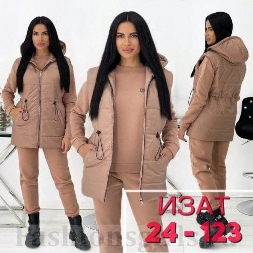 Купить Спортивный женский костюм коричневый оптом Садовод Интернет-каталог Садовод интернет-каталог