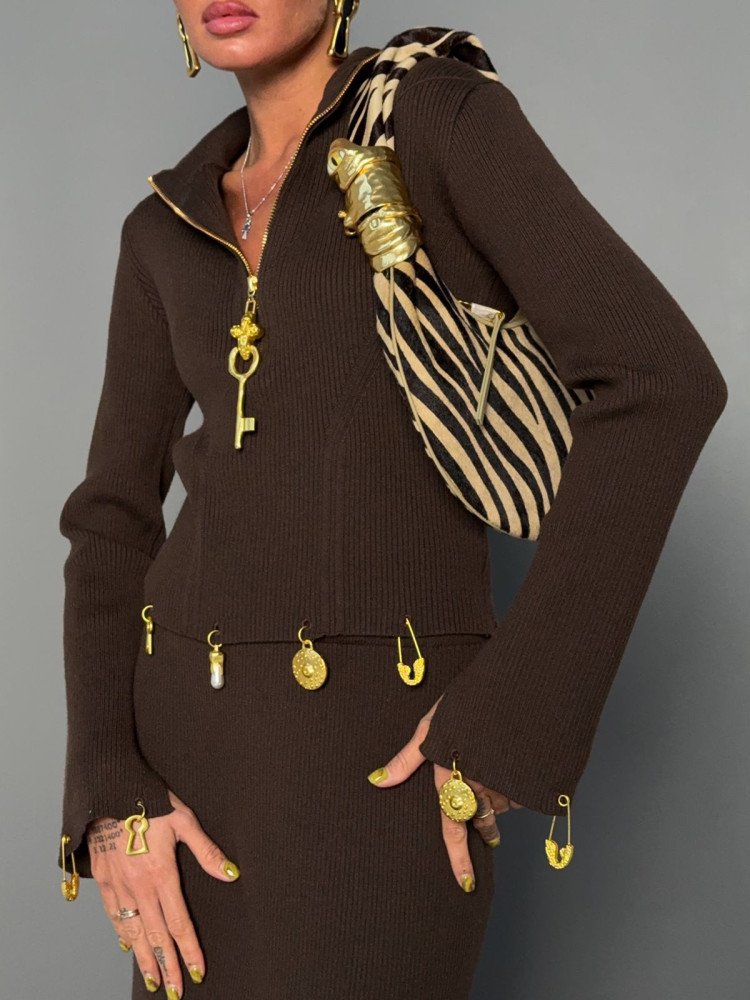 Купить Женский костюм коричневый оптом Садовод Интернет-каталог Садовод интернет-каталог