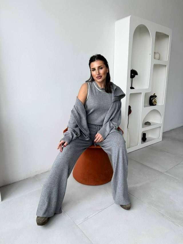 Купить Женский костюм серый оптом Садовод Интернет-каталог Садовод интернет-каталог