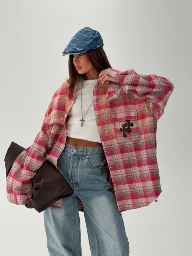 Купить Женская рубашка розовая оптом Садовод Интернет-каталог Садовод интернет-каталог