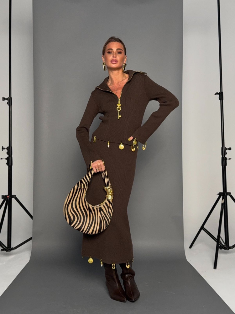 Купить Женский костюм коричневый оптом Садовод Интернет-каталог Садовод интернет-каталог