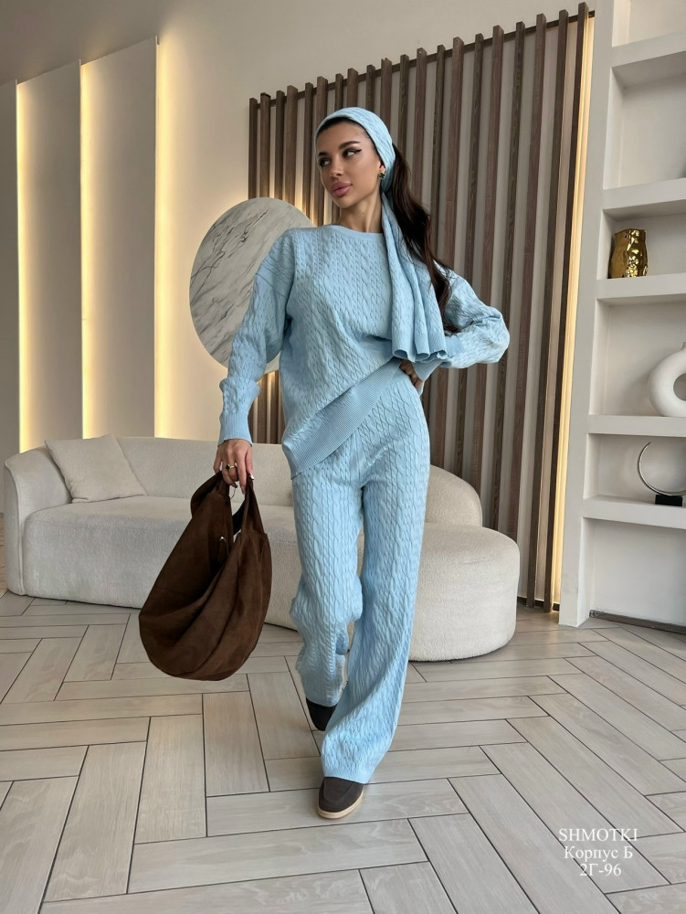 Купить Женский костюм голубой оптом Садовод Интернет-каталог Садовод интернет-каталог