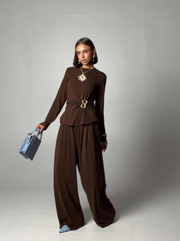 Купить Женский костюм коричневый оптом Садовод Интернет-каталог Садовод интернет-каталог