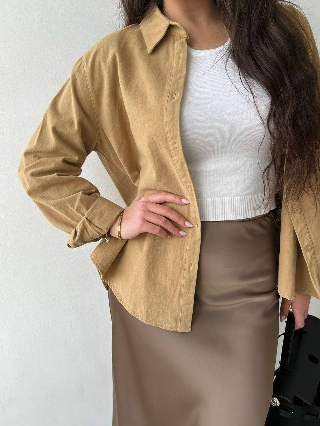 Купить Женская рубашка коричневая оптом Садовод Интернет-каталог Садовод интернет-каталог