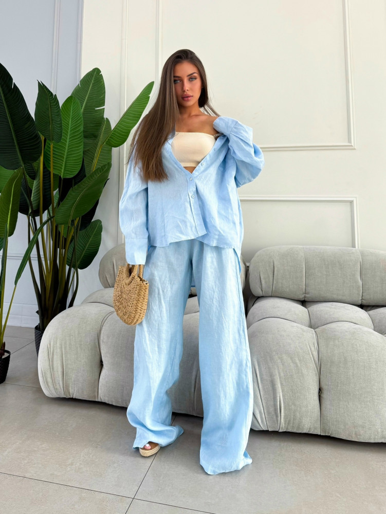 Купить Женский костюм голубой оптом Садовод Интернет-каталог Садовод интернет-каталог