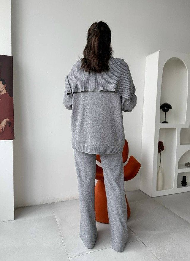 Купить Женский костюм серый оптом Садовод Интернет-каталог Садовод интернет-каталог