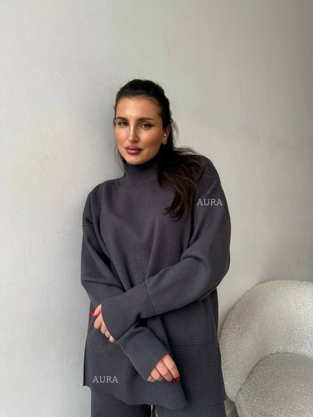 Купить Женский костюм темно-серый оптом Садовод Интернет-каталог Садовод интернет-каталог