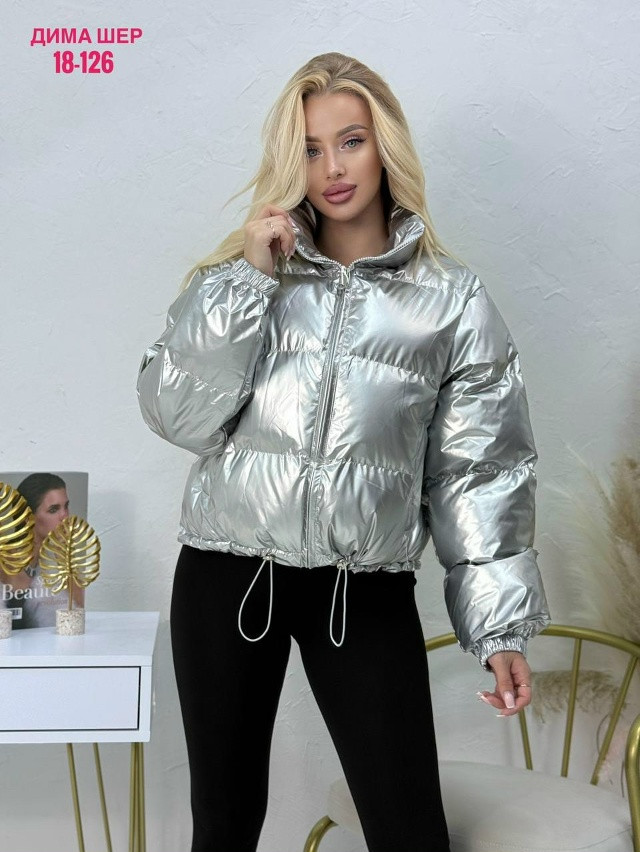 Купить Куртка женская серебристая оптом Садовод Интернет-каталог Садовод интернет-каталог