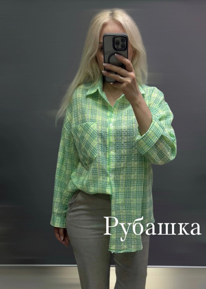 Купить Женская рубашка зеленая оптом Садовод Интернет-каталог Садовод интернет-каталог