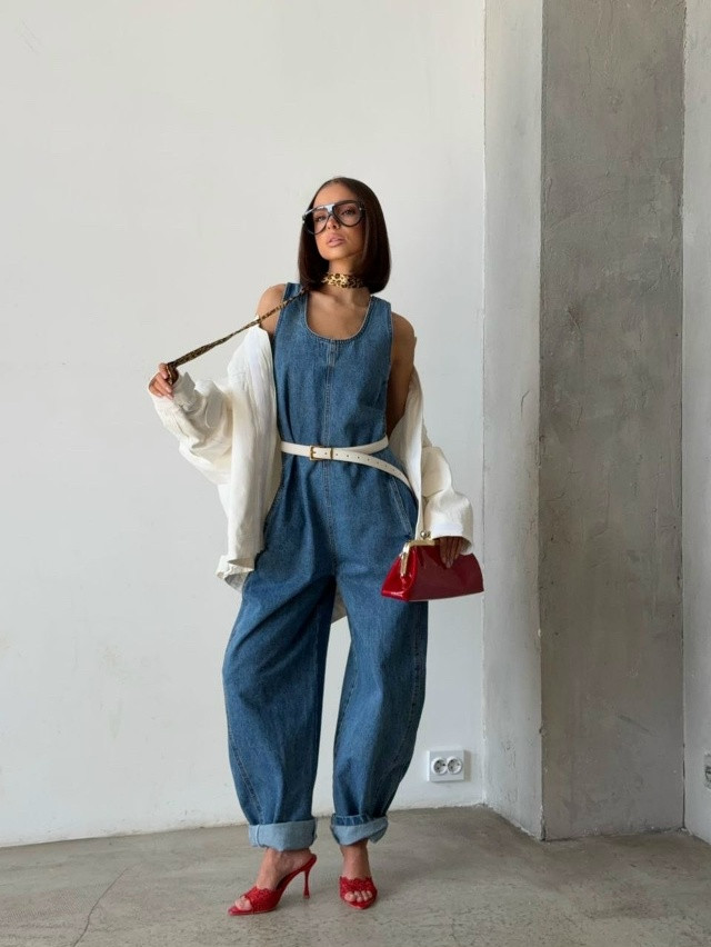 Купить Женский комбинезон синий оптом Садовод Интернет-каталог Садовод интернет-каталог