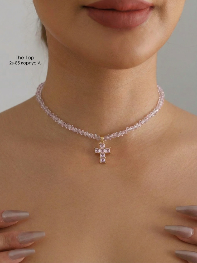 Купить хрустальный чокер с крестиком оптом Садовод Интернет-каталог Садовод интернет-каталог