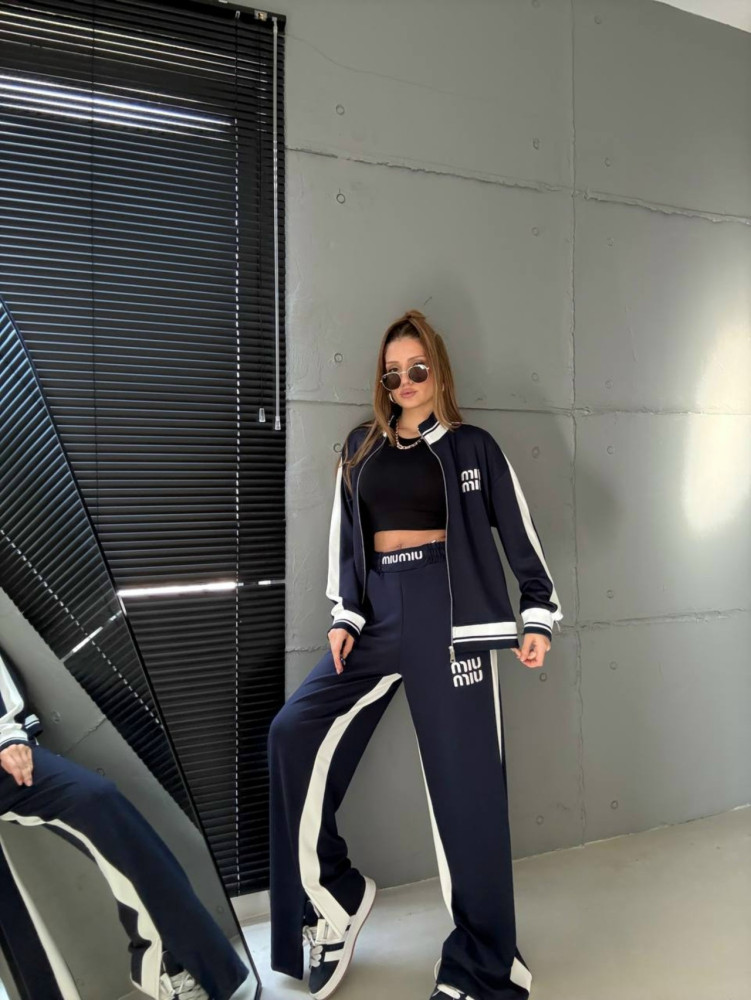 Купить Спортивный женский костюм синий оптом Садовод Интернет-каталог Садовод интернет-каталог