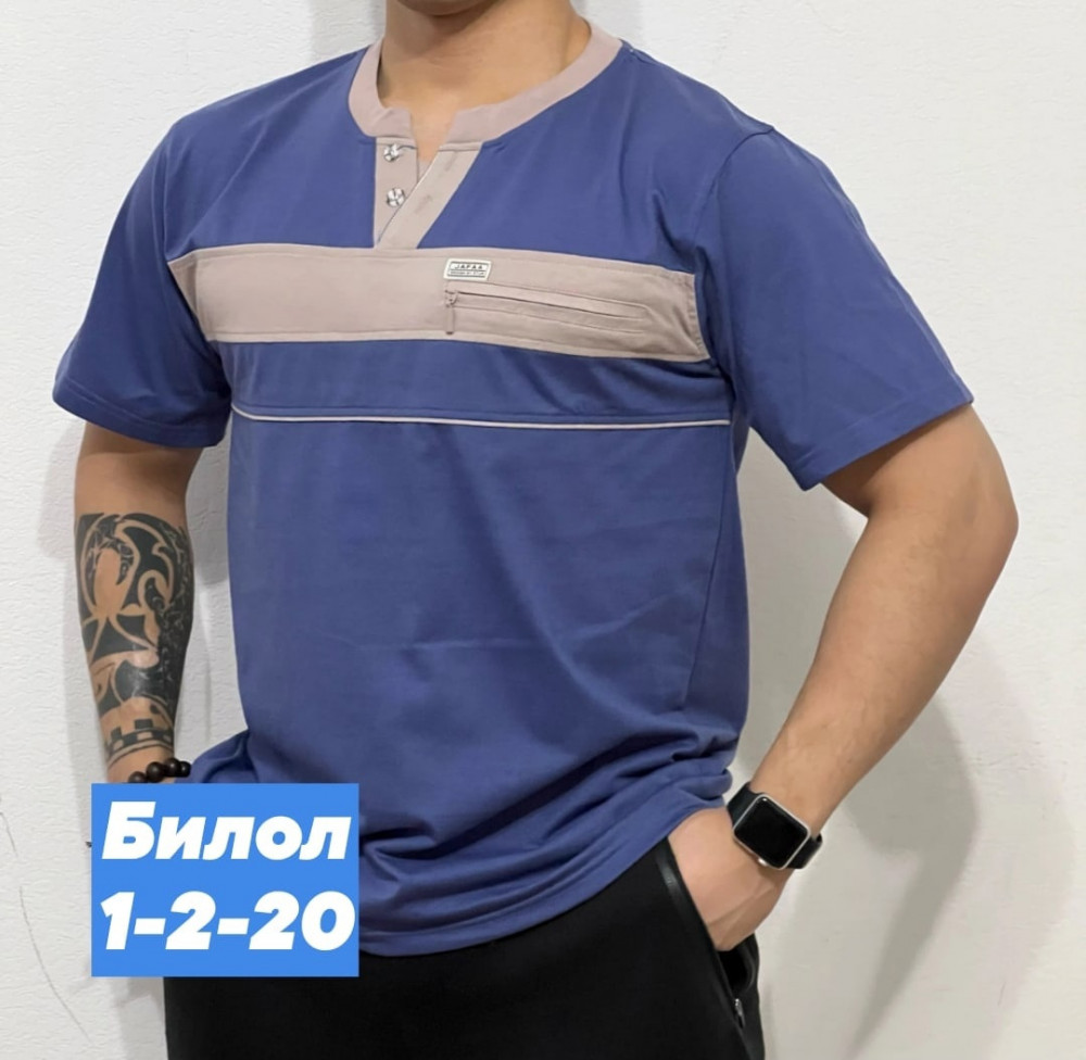 Купить Мужская футболка синяя оптом Садовод Интернет-каталог Садовод интернет-каталог