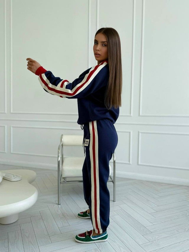 Купить Спортивный женский костюм синий оптом Садовод Интернет-каталог Садовод интернет-каталог