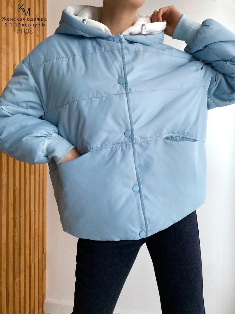 Купить Куртка женская голубая оптом Садовод Интернет-каталог Садовод интернет-каталог