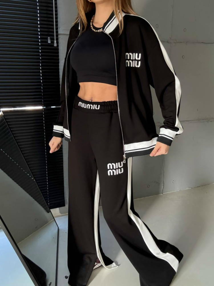 Купить Спортивный женский костюм черный оптом Садовод Интернет-каталог Садовод интернет-каталог