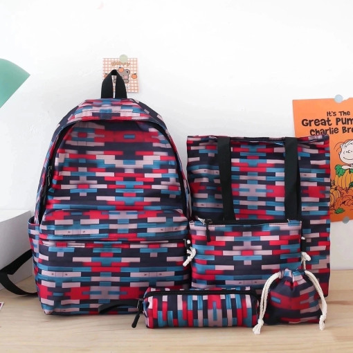 В комплекте 5в1: Рюкзак + шоппер + сумка маленькая + пенал+сумочка САДОВОД БАЗА