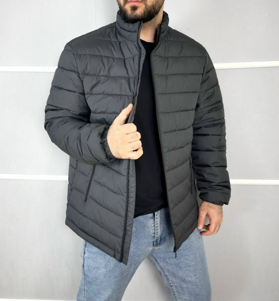 Купить Куртка мужская темно-серая оптом Садовод Интернет-каталог Садовод интернет-каталог