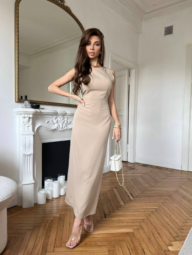 Купить Платье бежевое оптом Садовод Интернет-каталог Садовод интернет-каталог