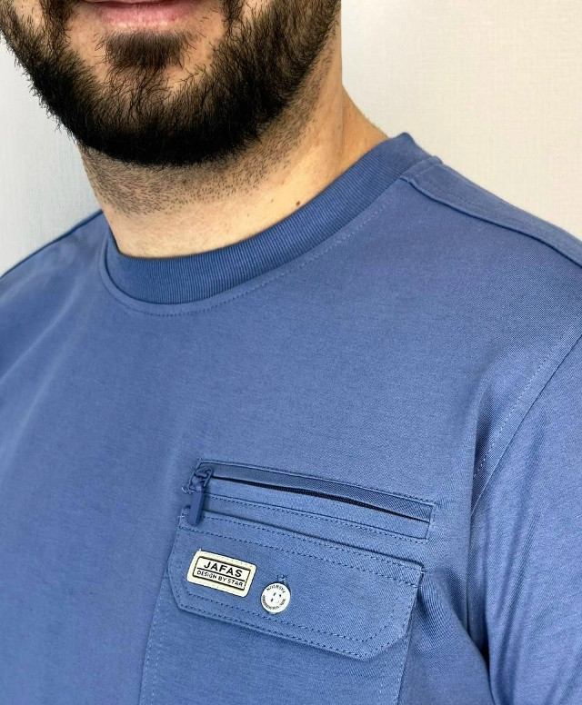 Купить Мужская футболка синяя оптом Садовод Интернет-каталог Садовод интернет-каталог