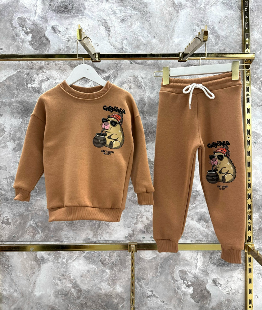 Купить Детский костюм коричневый оптом Садовод Интернет-каталог Садовод интернет-каталог