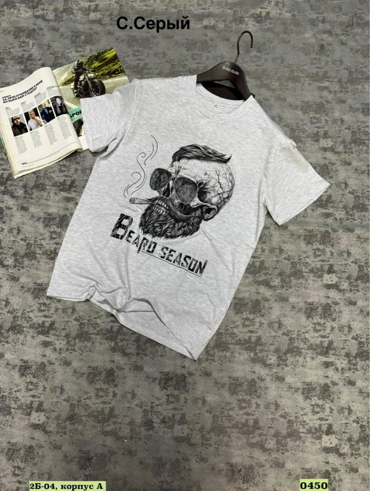 Купить Мужская футболка серая оптом Садовод Интернет-каталог Садовод интернет-каталог