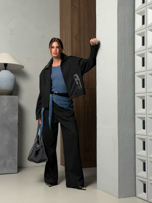 Купить Женский костюм черный оптом Садовод Интернет-каталог Садовод интернет-каталог