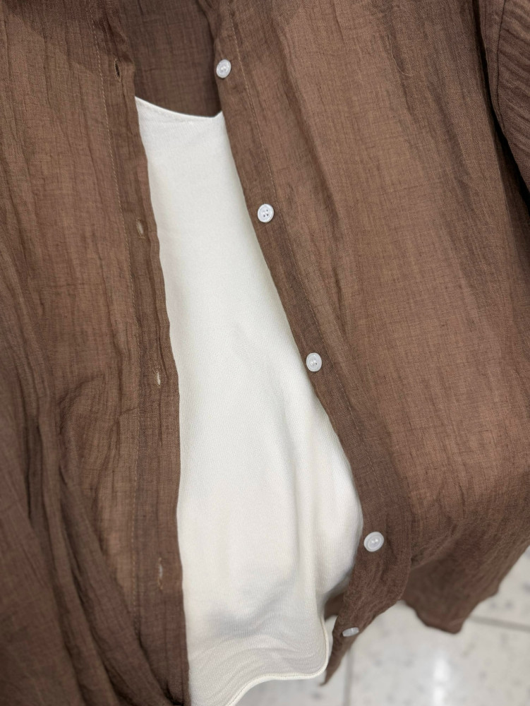 Купить Женская рубашка коричневая оптом Садовод Интернет-каталог Садовод интернет-каталог