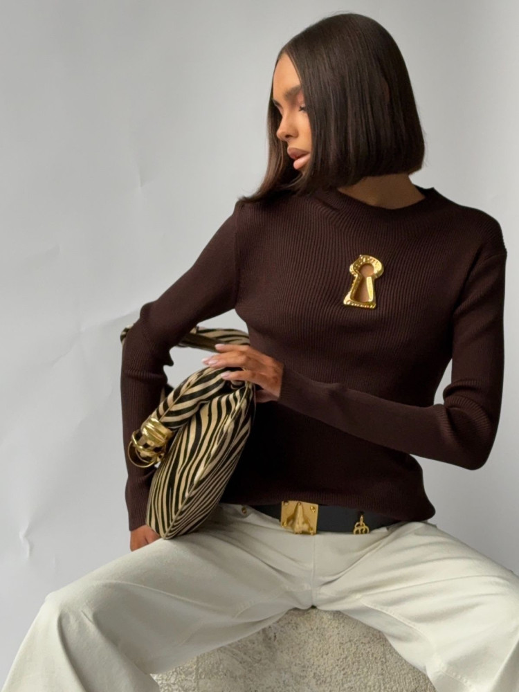 Купить Женская кофта коричневая оптом Садовод Интернет-каталог Садовод интернет-каталог