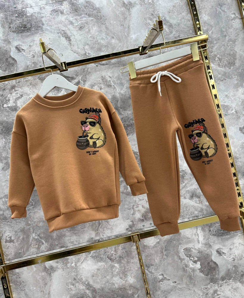 Купить Детский костюм коричневый оптом Садовод Интернет-каталог Садовод интернет-каталог