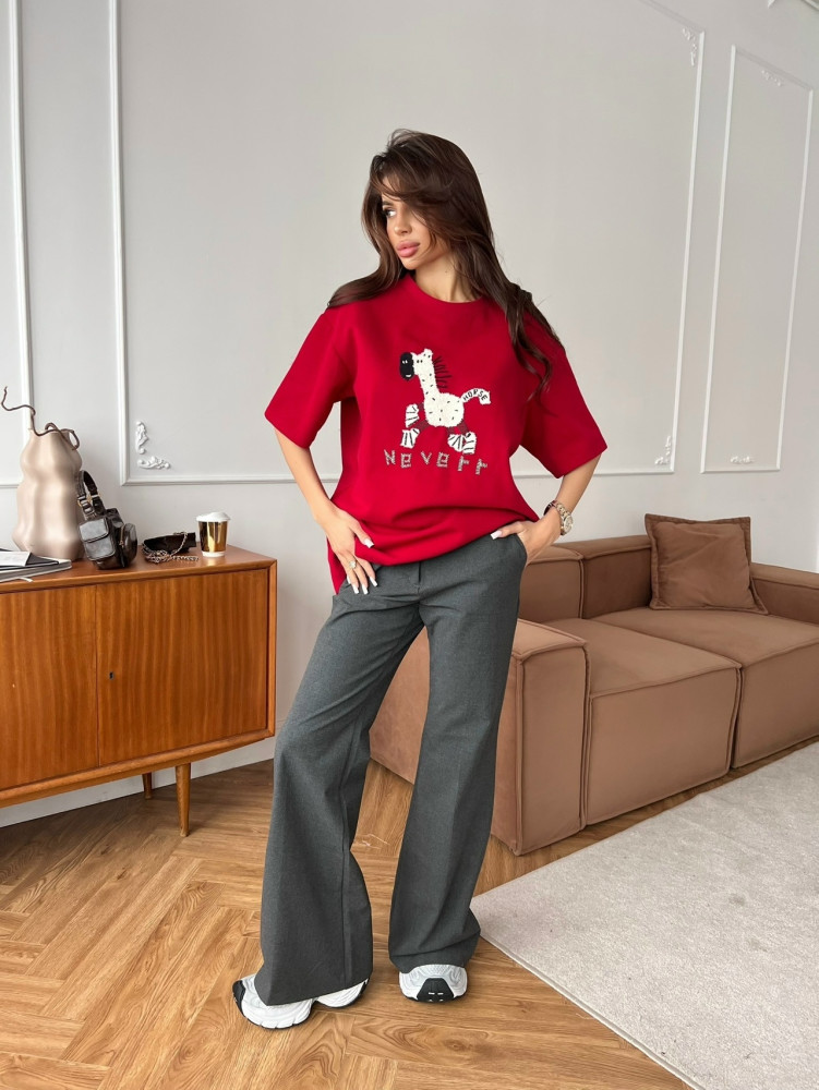 Купить Женская футболка красная оптом Садовод Интернет-каталог Садовод интернет-каталог