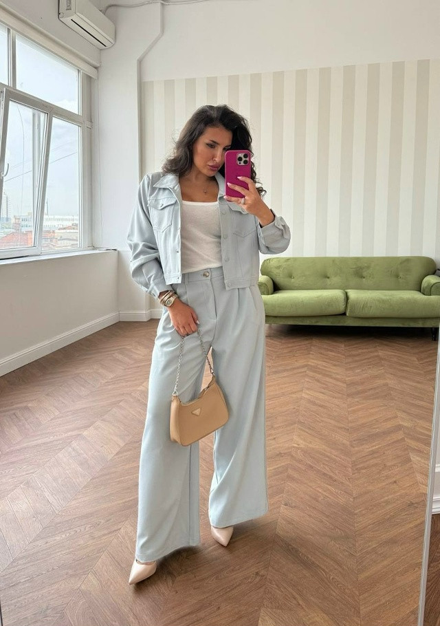 Купить Женский костюм голубой оптом Садовод Интернет-каталог Садовод интернет-каталог