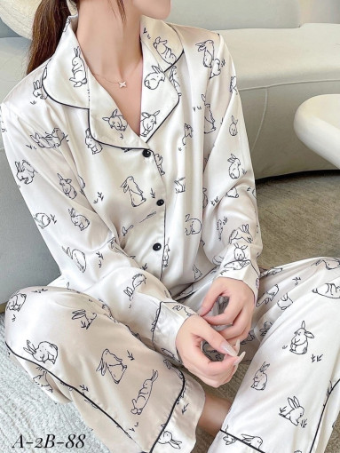 Стильный пижамный комплект из шелкового материала САДОВОД БАЗА