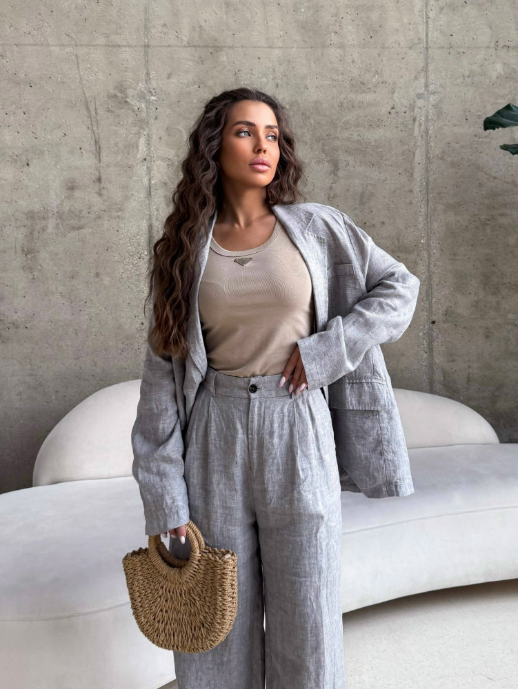 Купить Женский костюм серый оптом Садовод Интернет-каталог Садовод интернет-каталог