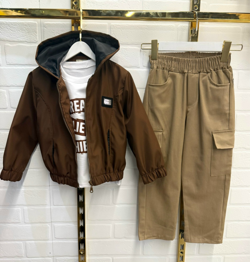 Купить Детский костюм коричневый оптом Садовод Интернет-каталог Садовод интернет-каталог