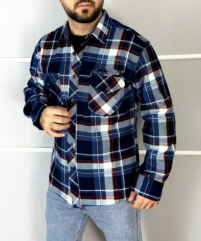 Купить Мужская рубашка темно-синяя оптом Садовод Интернет-каталог Садовод интернет-каталог