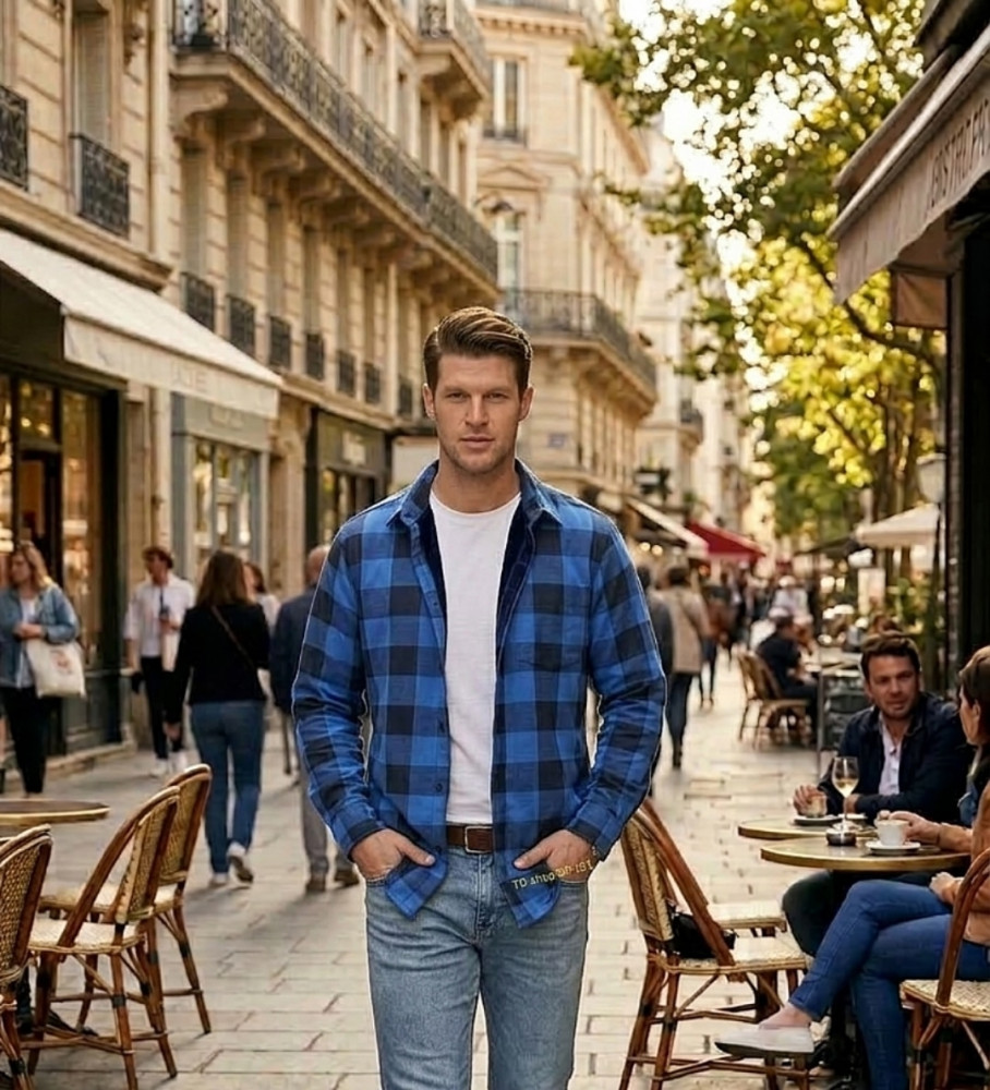 Купить Мужская рубашка синяя оптом Садовод Интернет-каталог Садовод интернет-каталог