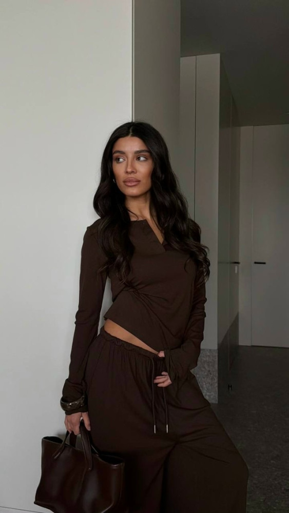 Купить Женский костюм коричневый оптом Садовод Интернет-каталог Садовод интернет-каталог