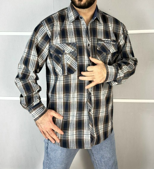 Купить Мужская рубашка коричневая оптом Садовод Интернет-каталог Садовод интернет-каталог