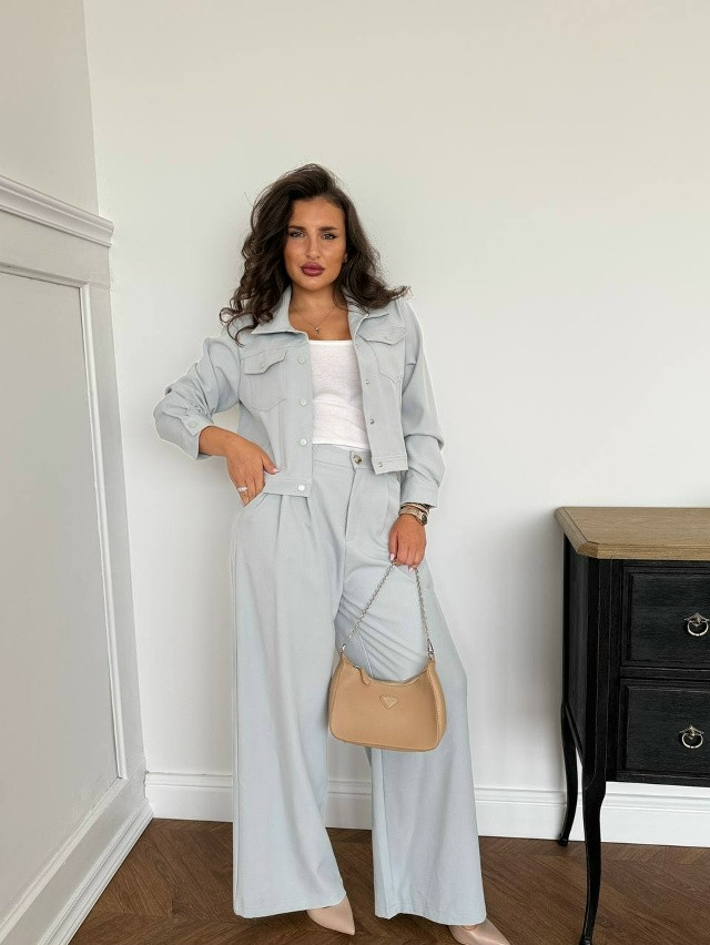 Купить Женский костюм голубой оптом Садовод Интернет-каталог Садовод интернет-каталог