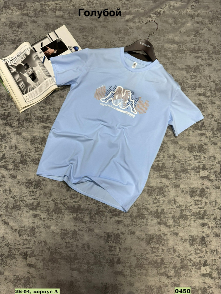 Купить Мужская футболка голубая оптом Садовод Интернет-каталог Садовод интернет-каталог