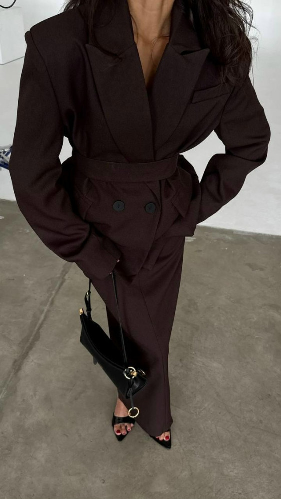 Купить Женский костюм коричневый оптом Садовод Интернет-каталог Садовод интернет-каталог