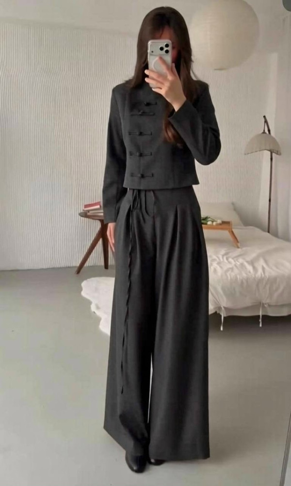 Купить Женский костюм темно-серый оптом Садовод Интернет-каталог Садовод интернет-каталог