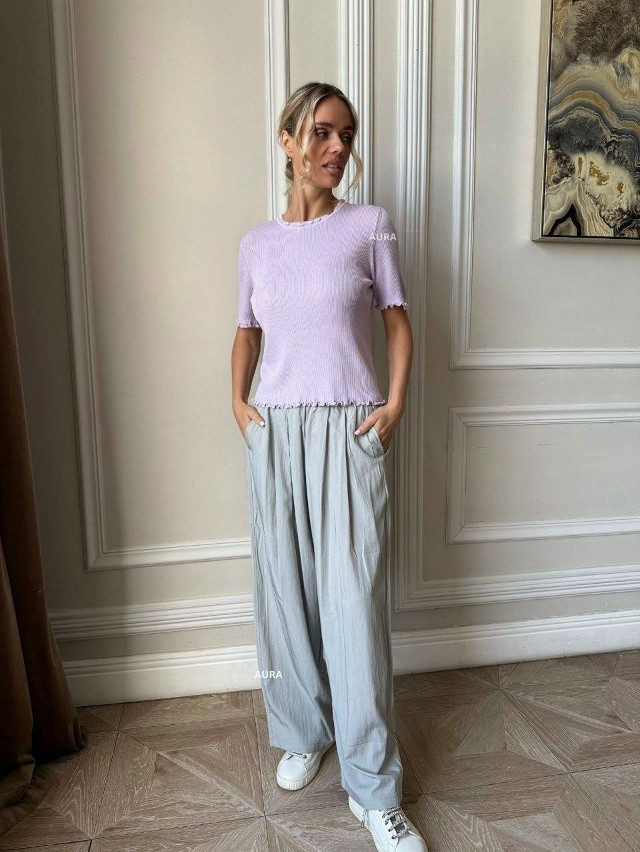 Купить Женская футболка фиолетовая оптом Садовод Интернет-каталог Садовод интернет-каталог