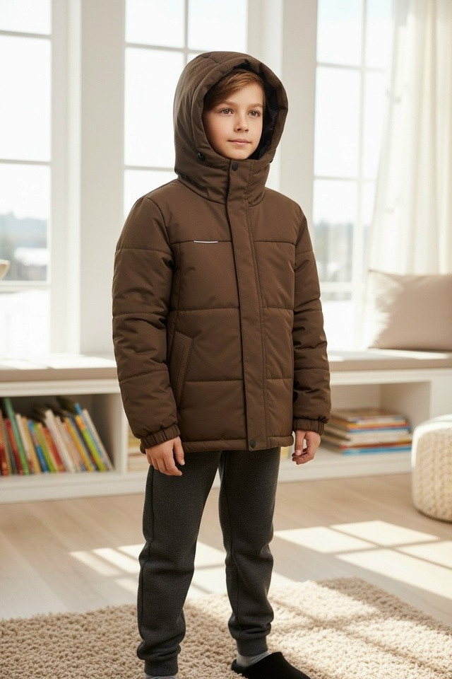 Купить Куртка детская коричневая оптом Садовод Интернет-каталог Садовод интернет-каталог
