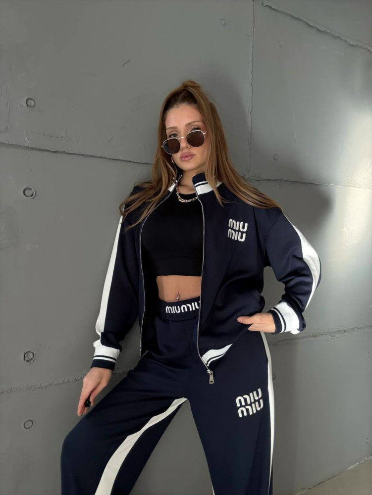 Купить Спортивный женский костюм синий оптом Садовод Интернет-каталог Садовод интернет-каталог