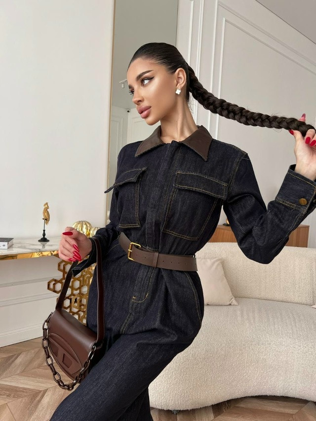 Купить Женский комбинезон темно-синий оптом Садовод Интернет-каталог Садовод интернет-каталог